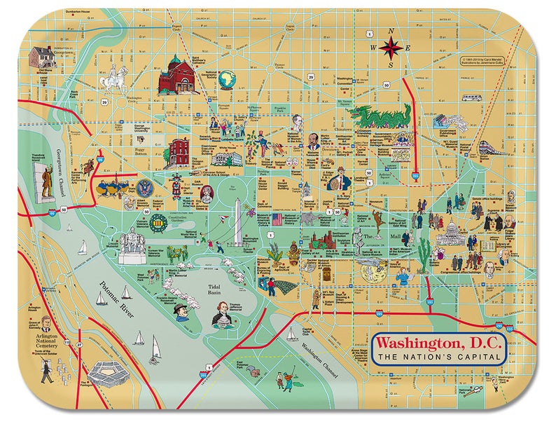 tray based on Washington DC map